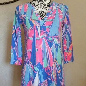 Lilly Pulitzer Sailboat 3/4 Sleeve Dress